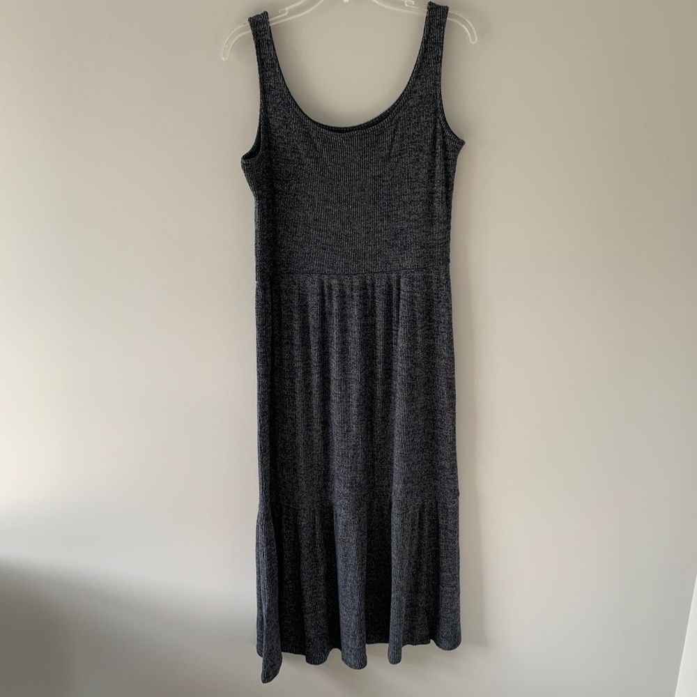 Daily Ritual Ribbed Gray Knit Dress - Picture 4 of 5